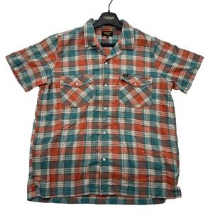 Seager Multicolor Plaid Short Sleeve Pockets Pearl Snap Western Shirt Mens XL